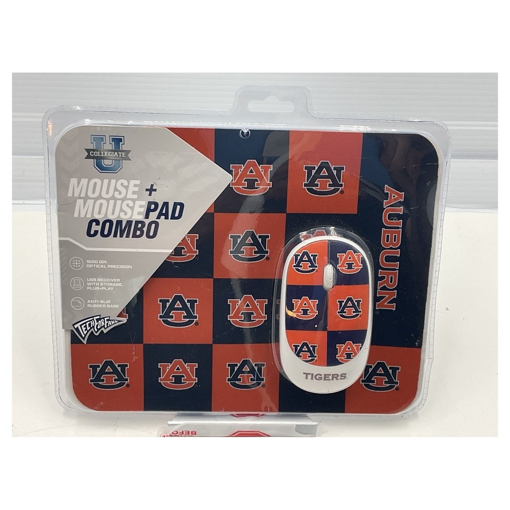 Auburn Tigers Wireless Mouse & Mouse Pad Combo SOAR 1600 DPI NCAA Tech For Fans
